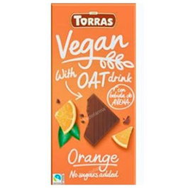 TORRAS Chocolat Vegan avec Boisson Avoine-Orange 100g