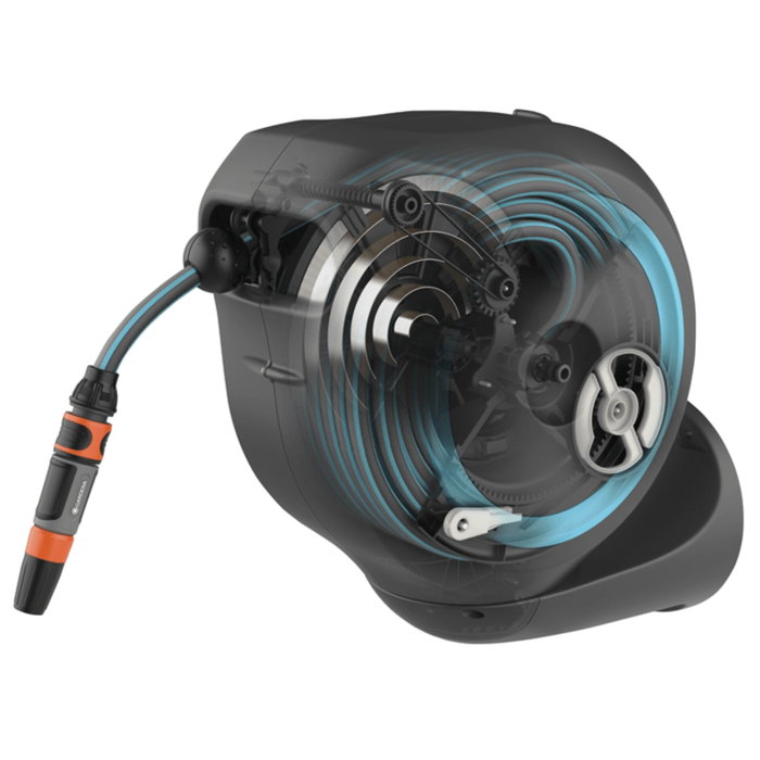 Gardena Dévidoir automatique mural RollUp M 20 m - Turquoise Gardena Dévidoir automatique mural RollUp M 20 m - Turquoise