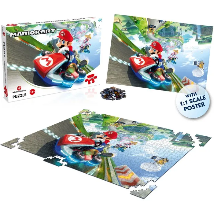 Winning Moves Mario Kart Funracer Puzzle 1000 pièces - Jeu de société pour enfants dès 14 ans Winning Moves Mario Kart Funracer Puzzle 1000 pièces - Jeu de société pour enfants dès 14 ans