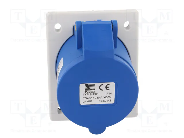 PAWBOL Socle femelle d'alimentation AC 32A 400V AC 6H PAWBOL Socle femelle d'alimentation AC 32A 400V AC 6H