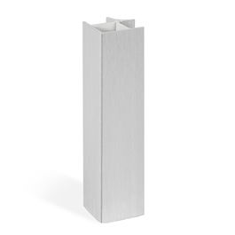 HERRAJES ALK Angle Rigide Zesio H100 Argent/Blanc - Profil d'angle de plinthe réversible
