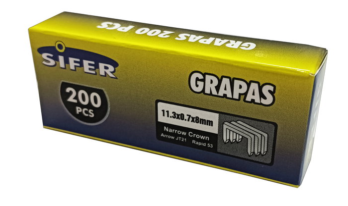 SIFER Agrafeuse Métal Grapa Universale Fine 0.7 de 4-14 mm