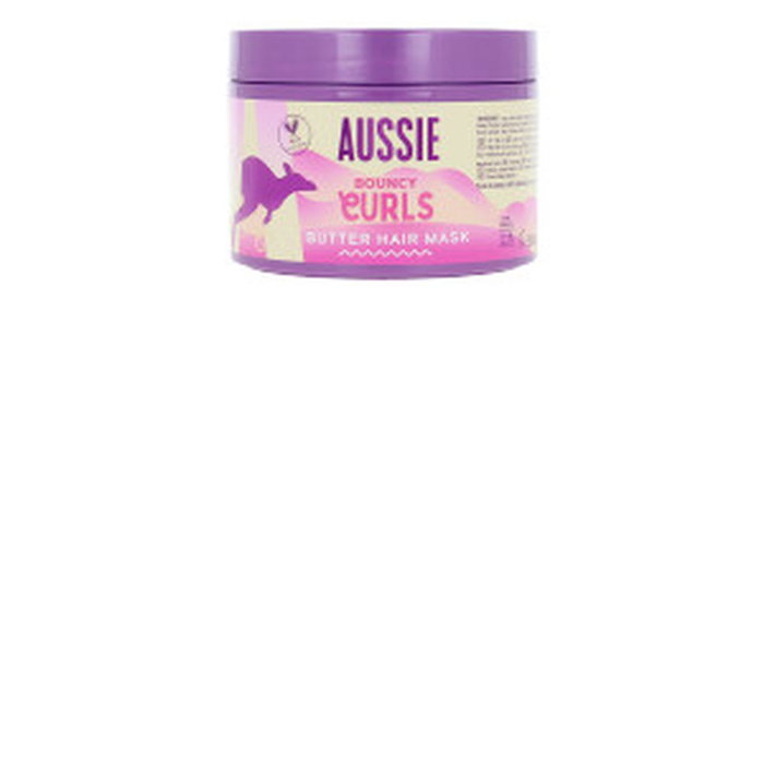 Aussie Masque Soin Capillaire au Beurre Bouncy Curls 500 ml - Hydratation Intense pour Boucles Type 2B 3B
