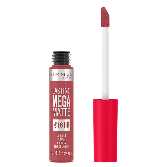 Rimmel London Rouge à Lèvres Liquide Lasting Mega Matte #210-Rose & Shine 7,4 ml Fini Mat Hydratant Vegan Waterproof