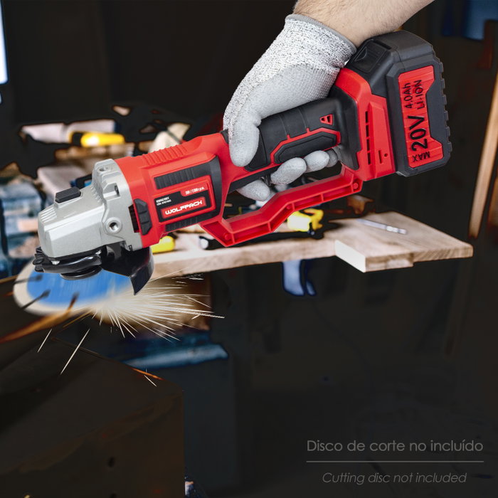 WOLFPACK LINEA PROFESIONAL Amoladora 20V 4Ah avec maletín WOLFPACK LINEA PROFESIONAL Amoladora 20V 4Ah avec maletín