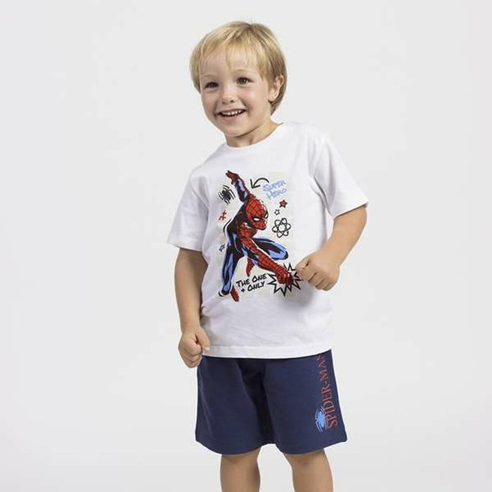 Cerdá Ensemble 2 Pièces French Terry Spider-Man pour 3 Ans - Blanc