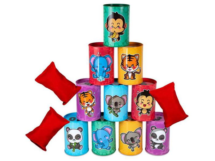 Cayro Juego latas 10 pièces, jeu de construction en métal avec 10 canettes, dimensions 7.5 x 11.7 x 2.5 cm, à partir de 3 ans