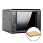 Phasak Pro Armoire Rack Mural 19" 9U 600x450 mm Noir RAL 9004 Baie de Brassage pour Réseaux et Télécommunications