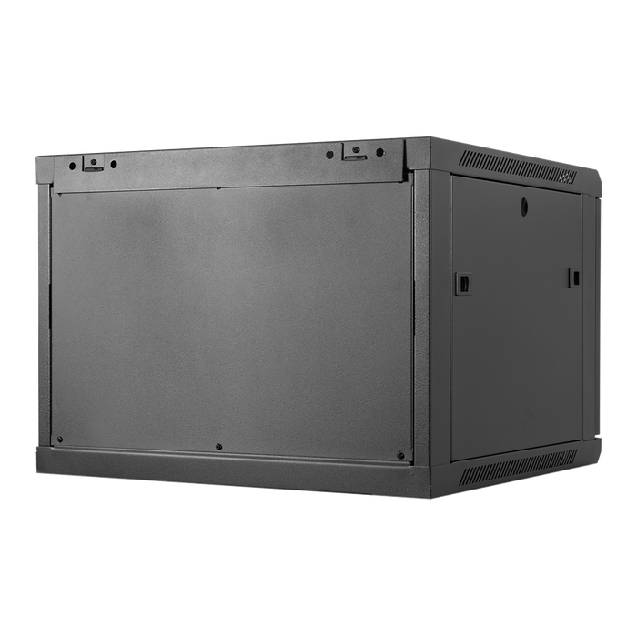 Phasak Pro Armoire Rack Mural 19" 9U 600x450 mm Noir RAL 9004 Baie de Brassage pour Réseaux et Télécommunications