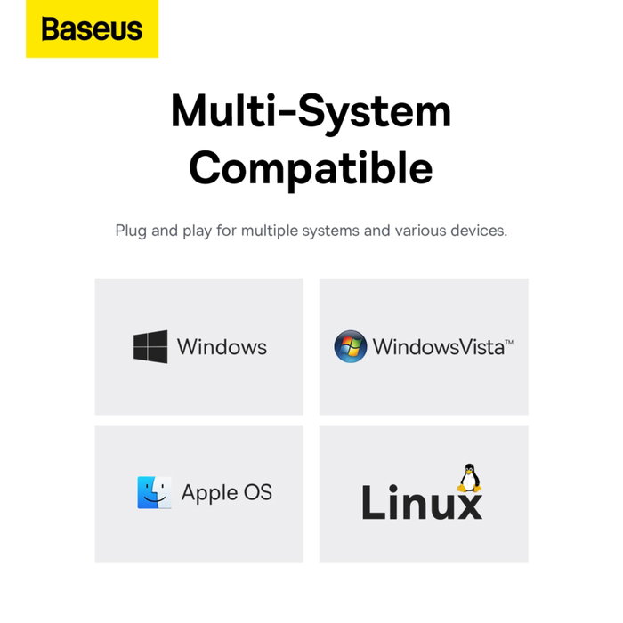 Baseus UltraJoy Series Hub USB-C 4 ports USB 3.0 Gris Baseus UltraJoy Series Hub USB-C 4 ports USB 3.0 Gris