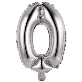 Party Time Ballon Chiffre 0 Argenté
