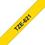 Brother Ruban TZe-621 Noir sur Jaune 9 mm