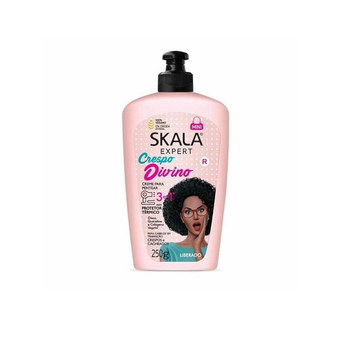 Skala Crema Peinar Crespo Divino 3 en 1 - Crème Coiffante Défrisante et Hydratante pour Cheveux Frisés et Bouclés - 250 g Skala Crema Peinar Crespo Divino 3 en 1 - Crème Coiffante Défrisante et Hydratante pour Cheveux Frisés et Bouclés - 250 g