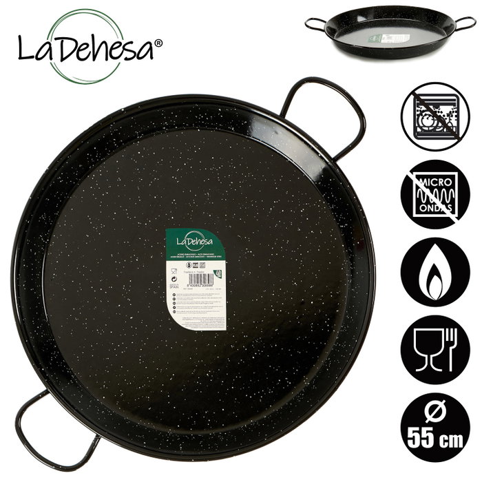 La Dehesa Paellera émaillée 55 cm acier 16 portions noir (Set de 4) La Dehesa Paellera émaillée 55 cm acier 16 portions noir (Set de 4)