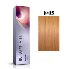 Wella Professionals Illumina Color Teinture permanente cheveux 8/05 Light Blonde Natural Mahogany 60 ml - Coloration Blonde Acajou Naturel