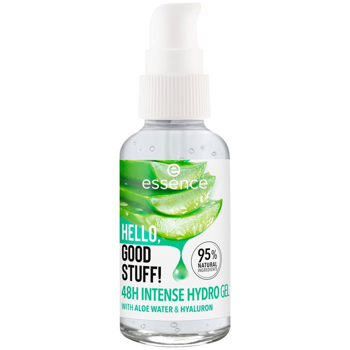 Essence Hello Good Stuff ! Gel Hydro Sérum Visage Hydratation Intense 48h - 30 ml - À l'Aloe Vera et Acide Hyaluronique - Tous Types de Peaux Essence Hello Good Stuff ! Gel Hydro Sérum Visage Hydratation Intense 48h - 30 ml - À l'Aloe Vera et Acide Hyaluronique - Tous Types de Peaux