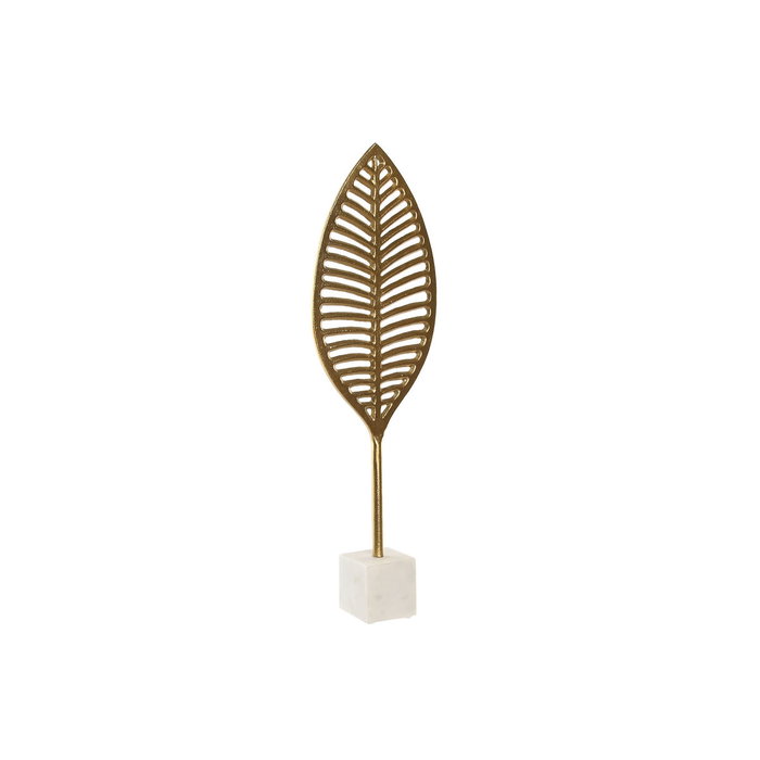 Home ESPRIT Figurine Décorative Feuille de Plante Blanc et Doré Home ESPRIT Figurine Décorative Feuille de Plante Blanc et Doré