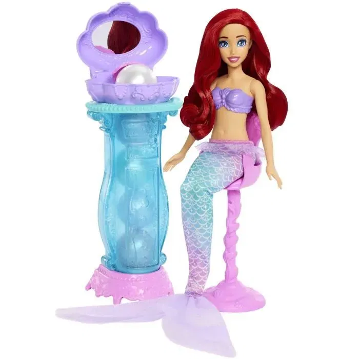 Disney Princess Coffret Ariel Secrets De Perle - Poupée 2 en 1 avec Nageoire Amovible, Chaise, Coiffeuse et 5 Surprises - Pour Enfants 3 ans et + - JBF86 Disney Princess Coffret Ariel Secrets De Perle - Poupée 2 en 1 avec Nageoire Amovible, Chaise, Coiffeuse et 5 Surprises - Pour Enfants 3 ans et + - JBF86