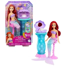 Disney Princess Coffret Ariel Secrets De Perle - Poupée 2 en 1 avec Nageoire Amovible, Chaise, Coiffeuse et 5 Surprises - Pour Enfants 3 ans et + - JBF86