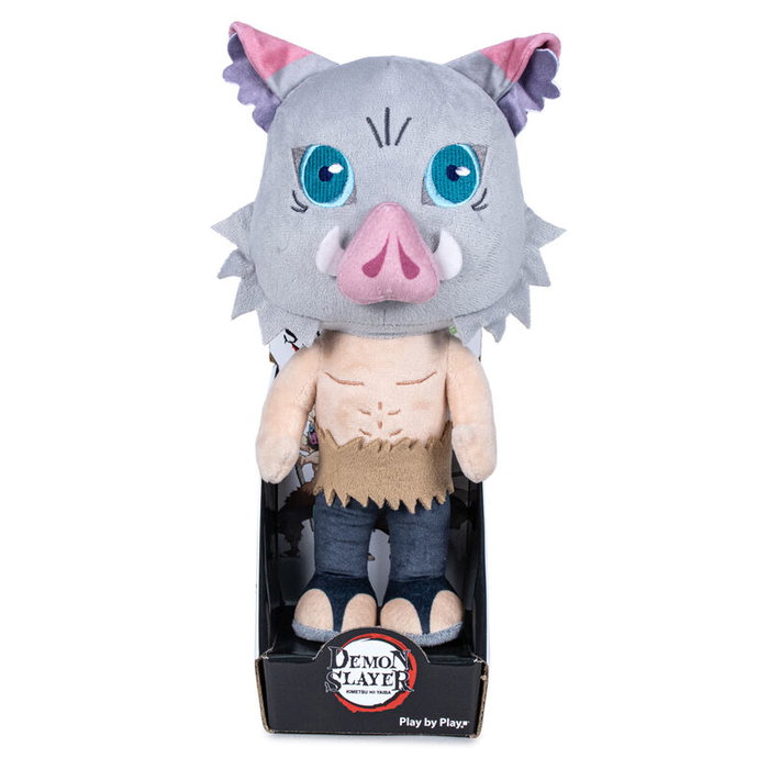 SELECTA VISION - Peluche Inosuke Hashibira Demon Slayer Kimetsu no Yaiba 27 cm - Figurine douce officielle