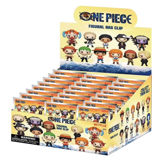 Monogram Int. Présentoir de 24 porte-clés One Piece Netflix Series 1 3D