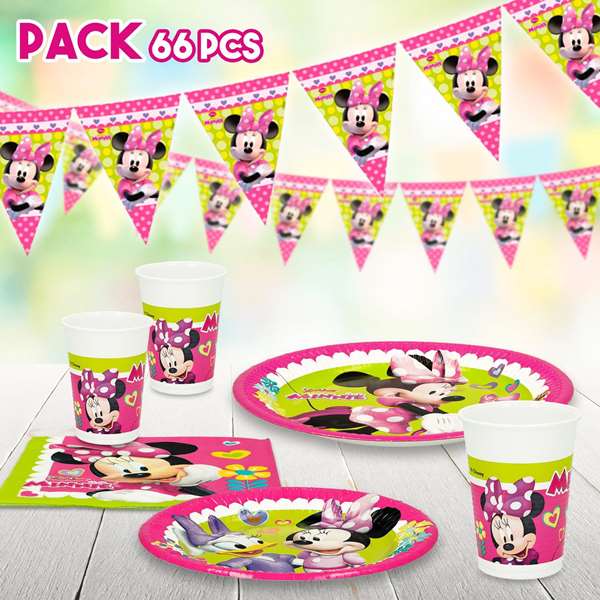 Color Baby Set Menaje Fiesta Deluxe Minnie 66 Pièces pour 8 Personnes Color Baby Set Menaje Fiesta Deluxe Minnie 66 Pièces pour 8 Personnes