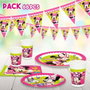 Color Baby Set Menaje Fiesta Deluxe Minnie 66 Pièces pour 8 Personnes