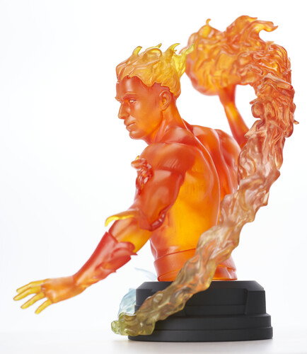 Diamond Select Toys Buste Mini Antorcha Humaine Résine Translucide 40 cm Édition Limitée 2000 Pièces Figurine Marvel Comic