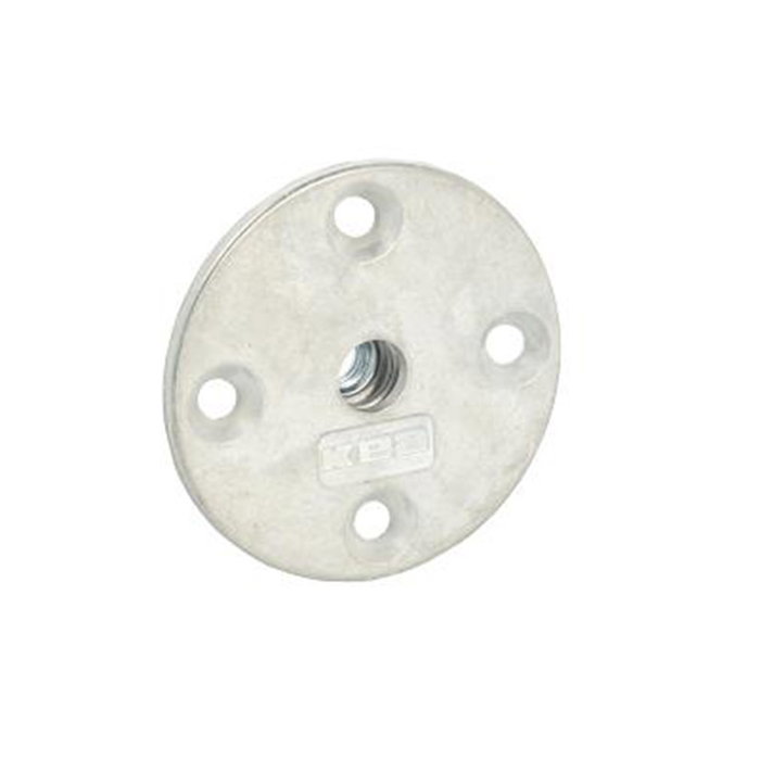 SISO Plaque carrée 60mm pour montage de pieds de table métrique M-8, vis SISO