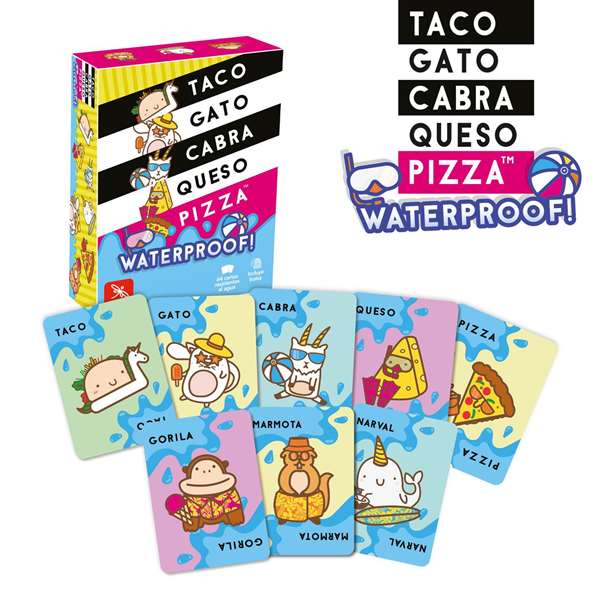 Lúdilo - Jeu de cartes Taco, Gato Waterproof 89026 pour 7 ans et plus - Jeu de rapidité et d'attention, version étanche Lúdilo - Jeu de cartes Taco, Gato Waterproof 89026 pour 7 ans et plus - Jeu de rapidité et d'attention, version étanche