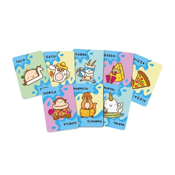 Lúdilo - Jeu de cartes Taco, Gato Waterproof 89026 pour 7 ans et plus - Jeu de rapidité et d'attention, version étanche Lúdilo - Jeu de cartes Taco, Gato Waterproof 89026 pour 7 ans et plus - Jeu de rapidité et d'attention, version étanche