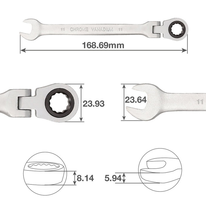 GSC Evolution Clé combinée avec cliquet 11mm en CR-V
