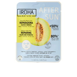 Iroha Masque Visage Réparateur, Apaisant et Hydratant au Melon - Soin Après Soleil, 1 unité