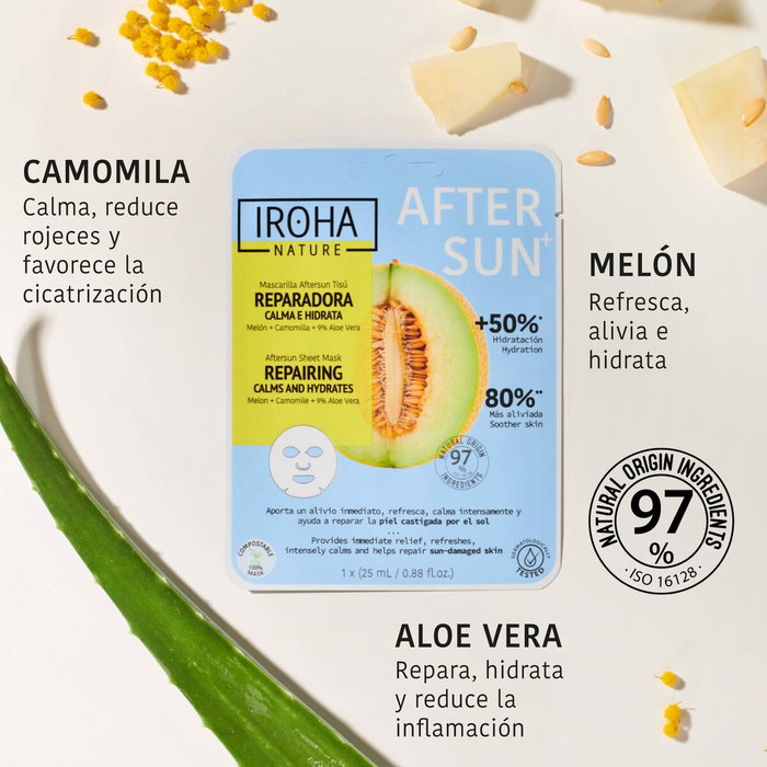 Iroha Masque facial MELON réparateur calme et hydrate