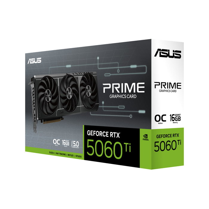 ASUS Prime RTX5060TI-O16G NVIDIA GeForce RTX 5060 Ti 16 Go GDDR7, Multicoloured