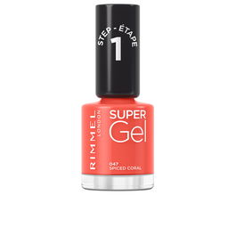 Rimmel London Vernis à ongles SUPER GEL #047-corail épicé 12 ml Finition Gel Longue Tenue