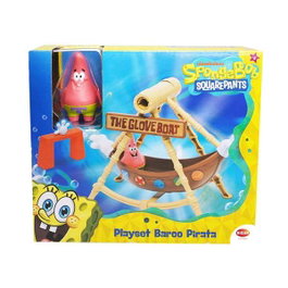 Bizak - Barco Pirata - Figurine Patricio 4.5 cm avec Accessoire - Jeu Bob l'Éponge - Version Espagnole