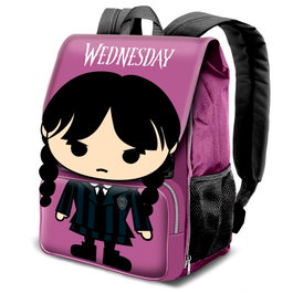 KARACTERMANIA Mochila Chibi Miercoles, 45 cm, un compartiment, solapa avec rabats, dos et bretelles rembourrées, 45x30x21 cm