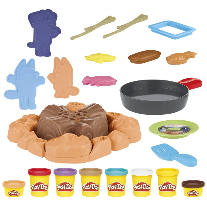 Playdoh Coffret Bluey en camping avec outils