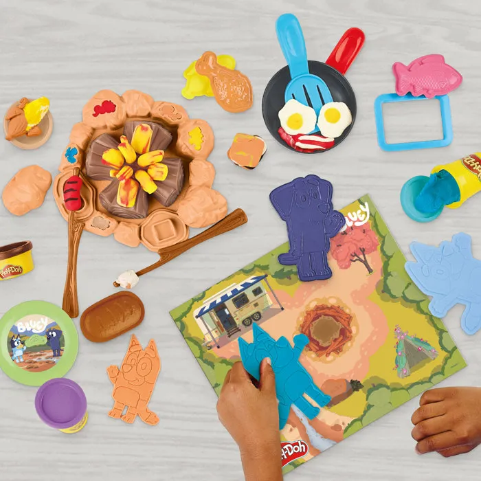 Playdoh Coffret Bluey en camping avec outils