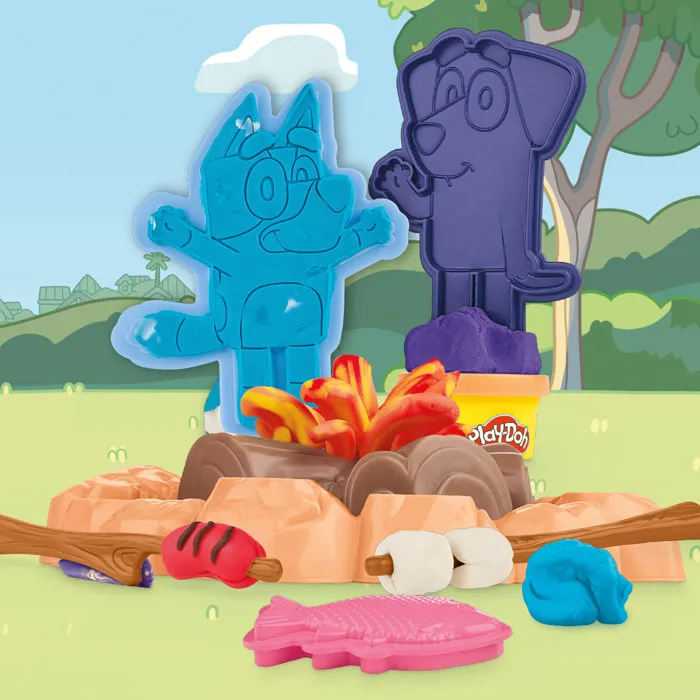 Playdoh Coffret Bluey en camping avec outils