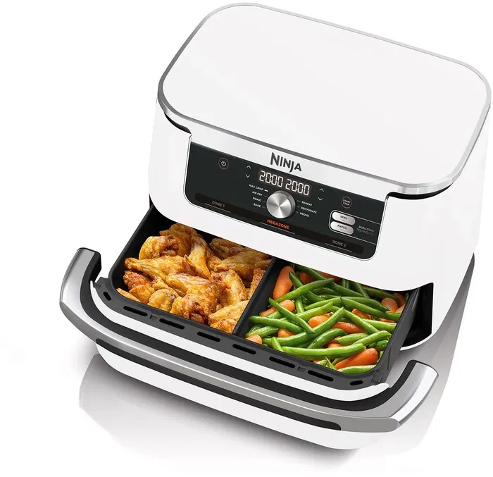 Ninja AF500EUWH Friteuse sans huile Foodi Flex Air Fryer - Blanc, 10.4L, 7 programmes, 2470W