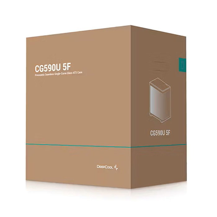 DeepCool CG590U 5F Boîtier Gaming ATX Noir avec Verre Trempé et 5 Ventilateurs ARGB
