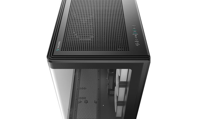 DeepCool CG590U 5F Boîtier Gaming ATX Noir avec Verre Trempé et 5 Ventilateurs ARGB