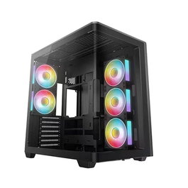 DeepCool CG590U 5F Boîtier Gaming ATX Noir avec Verre Trempé et 5 Ventilateurs ARGB