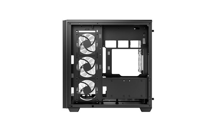 DeepCool CG590U 5F Boîtier Gaming ATX Noir avec Verre Trempé et 5 Ventilateurs ARGB