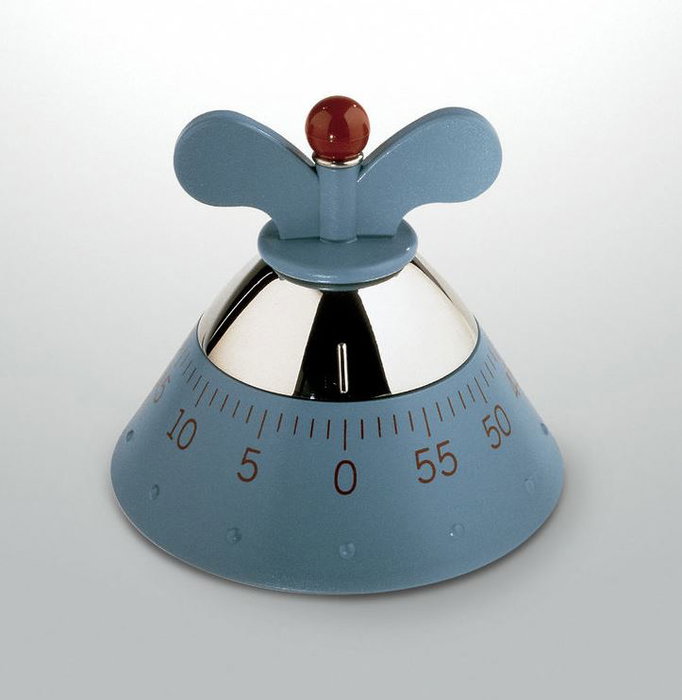 Alessi A09 Minuteur de Cuisine Mécanique Bleu Design Michael Graves