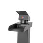Robinet de salle de bain monomando noir en laiton/zinc avec bec bas