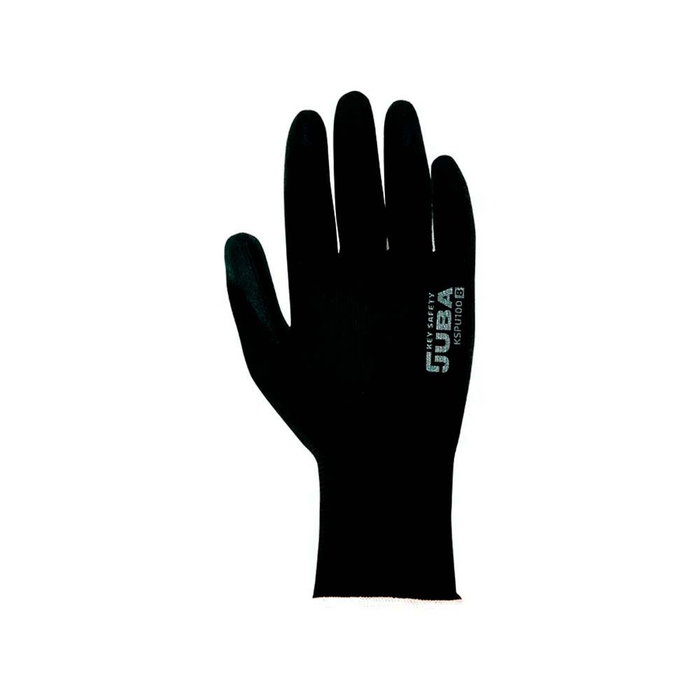 Juba Keep safe® - Gant en polyester avec paume en polyuréthane, noir, 9-L Juba Keep safe® - Gant en polyester avec paume en polyuréthane, noir, 9-L