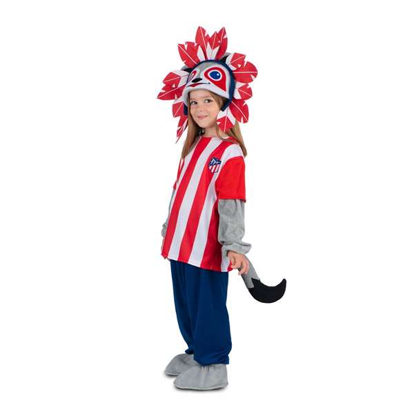 My Other Me - Costume Indien 7-9 ans Rouge pour Enfant (Chapeau, T-shirt, Pantalon, Queue et Protège-chaussures)